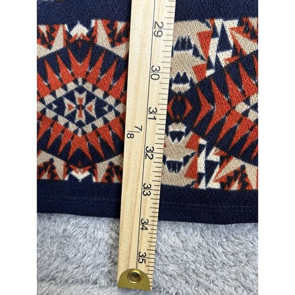 Vintage Robbie Bee Mini Dress 70’s 80’s Puff Sleeves Career Orange Blue PS Small - Picture 6 of 9